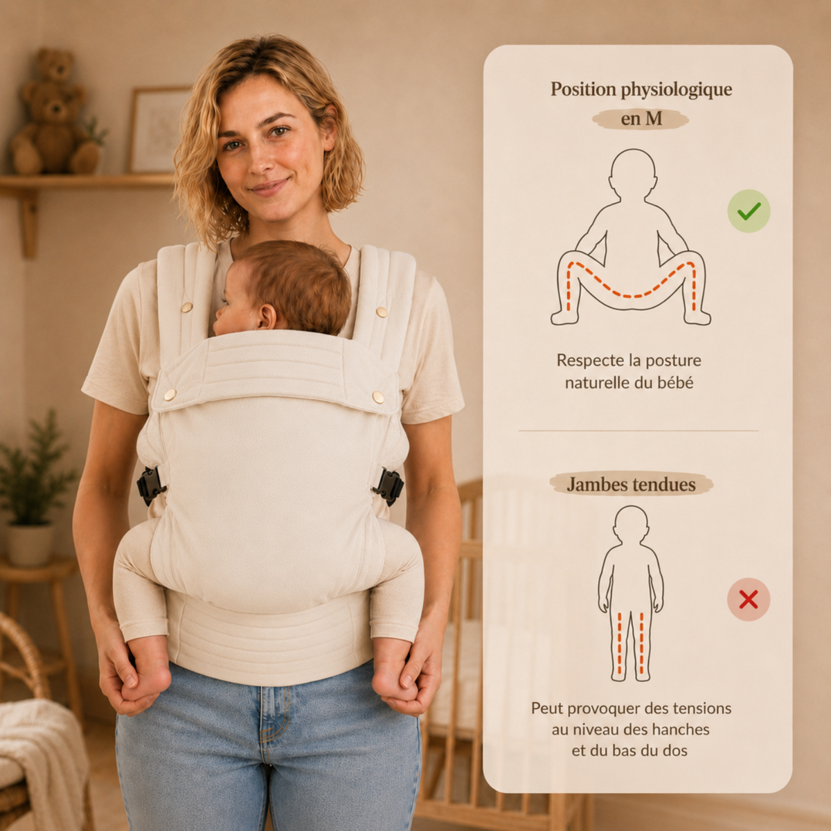 Porte-bébé noir - Doucly Onyx