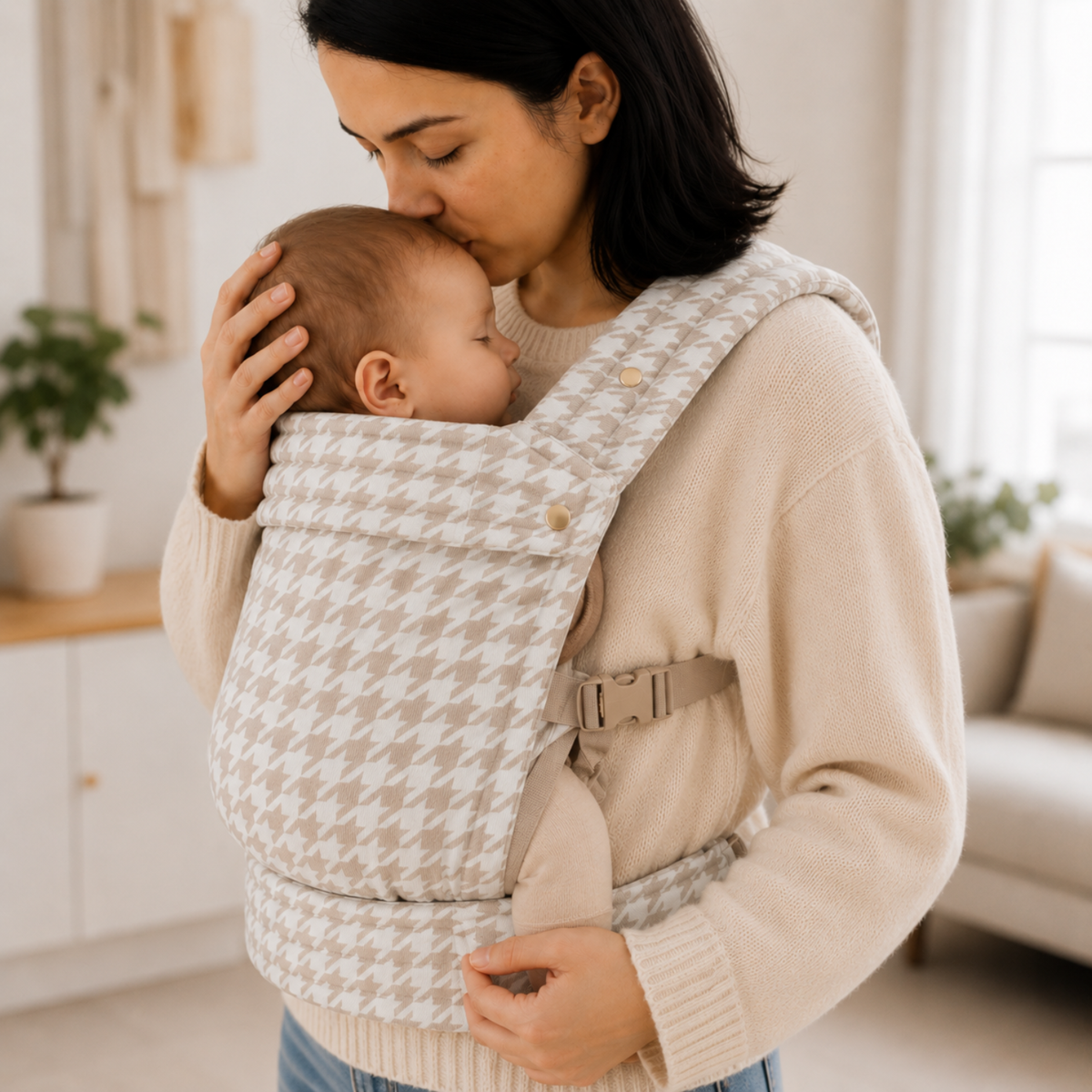 Porte-bébé beige signature - Doucly Nova