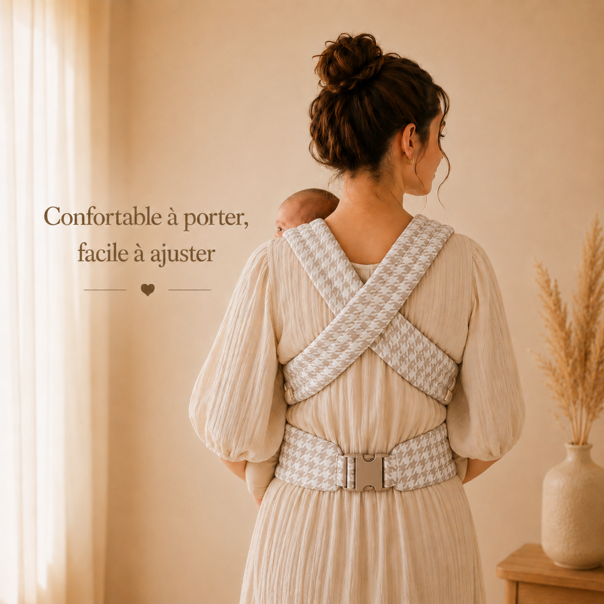 Porte-bébé beige signature - Doucly Nova