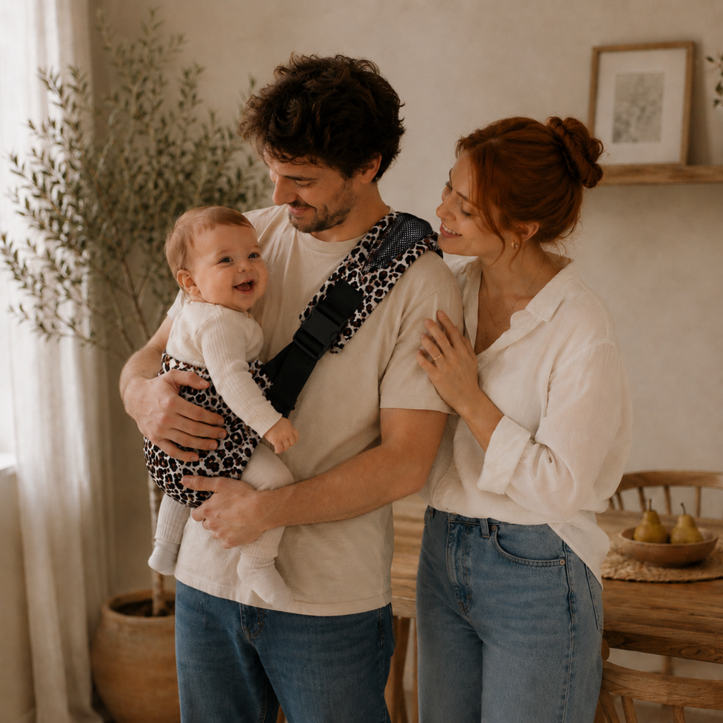 Porte-bébé léopard blanc – Doucly Alba