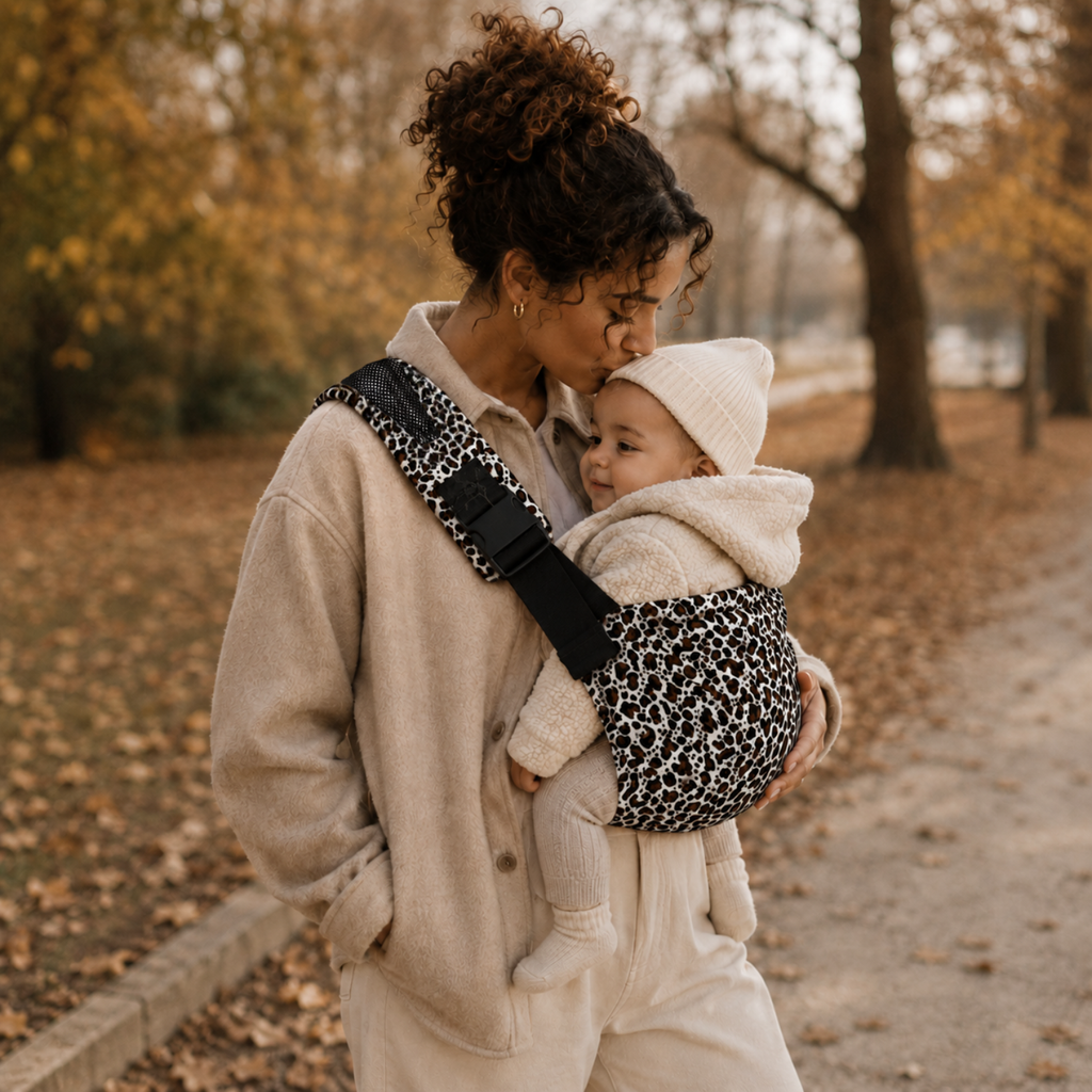Porte-bébé léopard blanc – Doucly Alba
