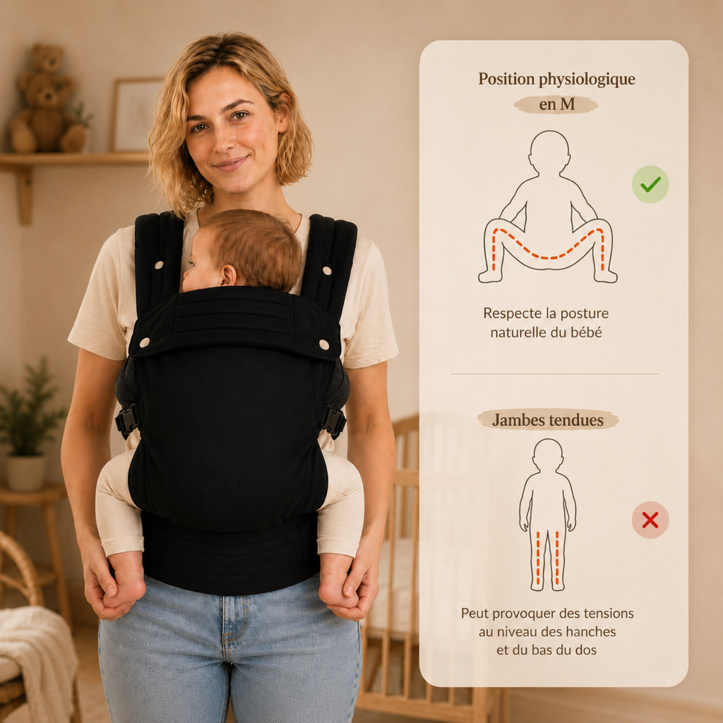 Porte-bébé noir - Doucly Onyx