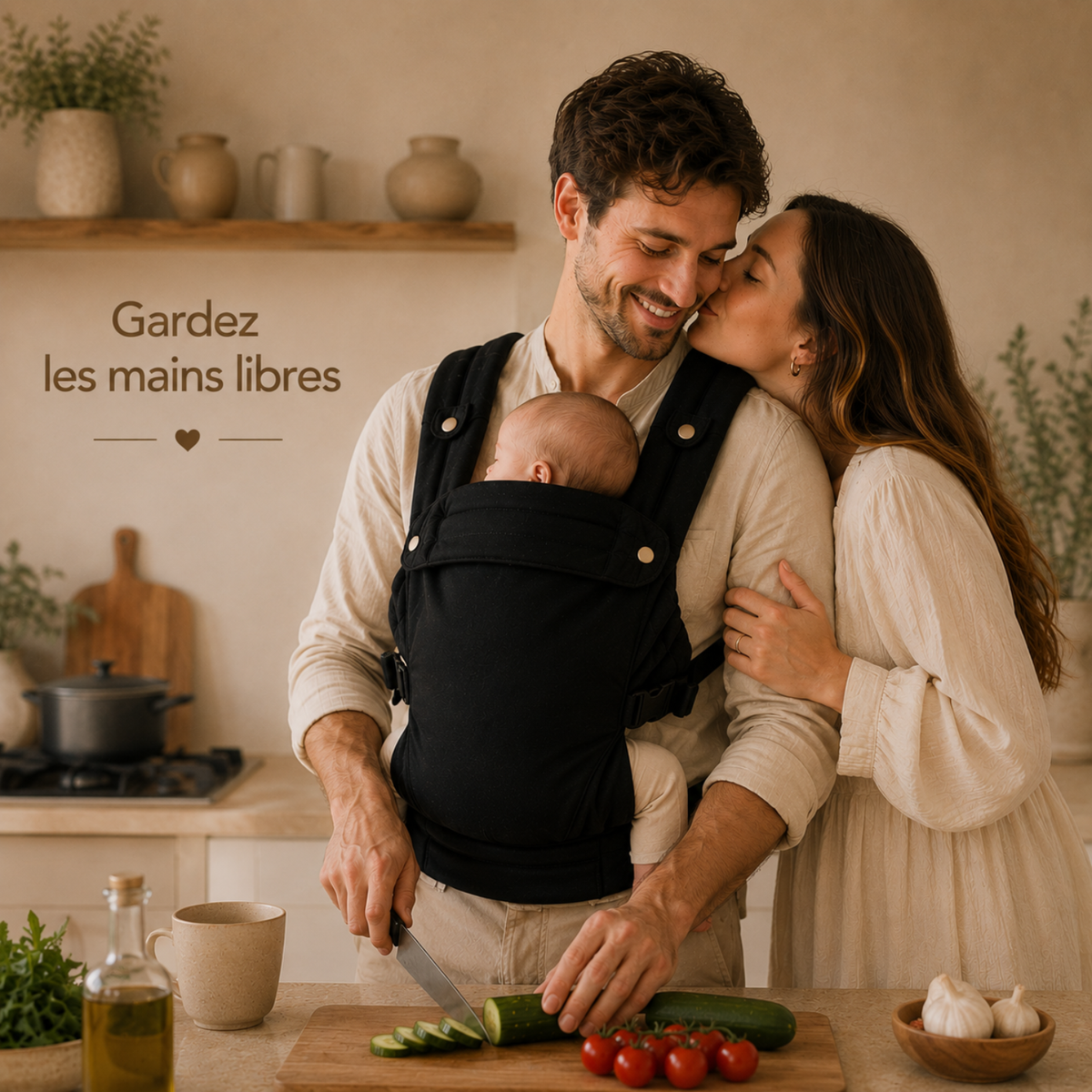 Porte-bébé noir - Doucly Onyx