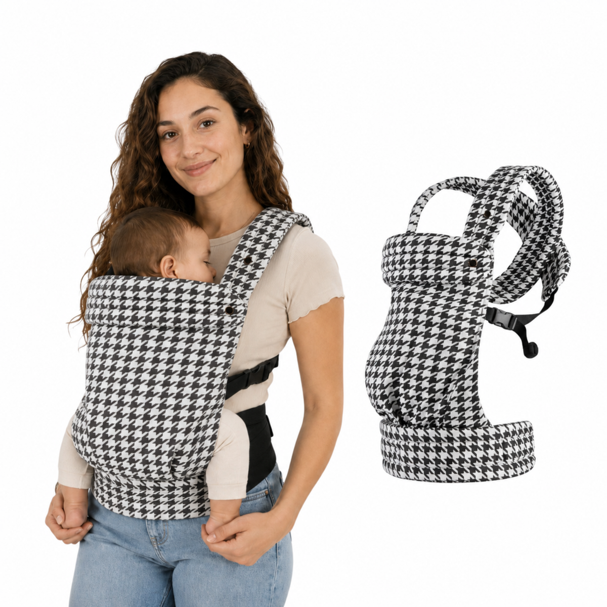 Porte-bébé noir et blanc - Doucly Oslo