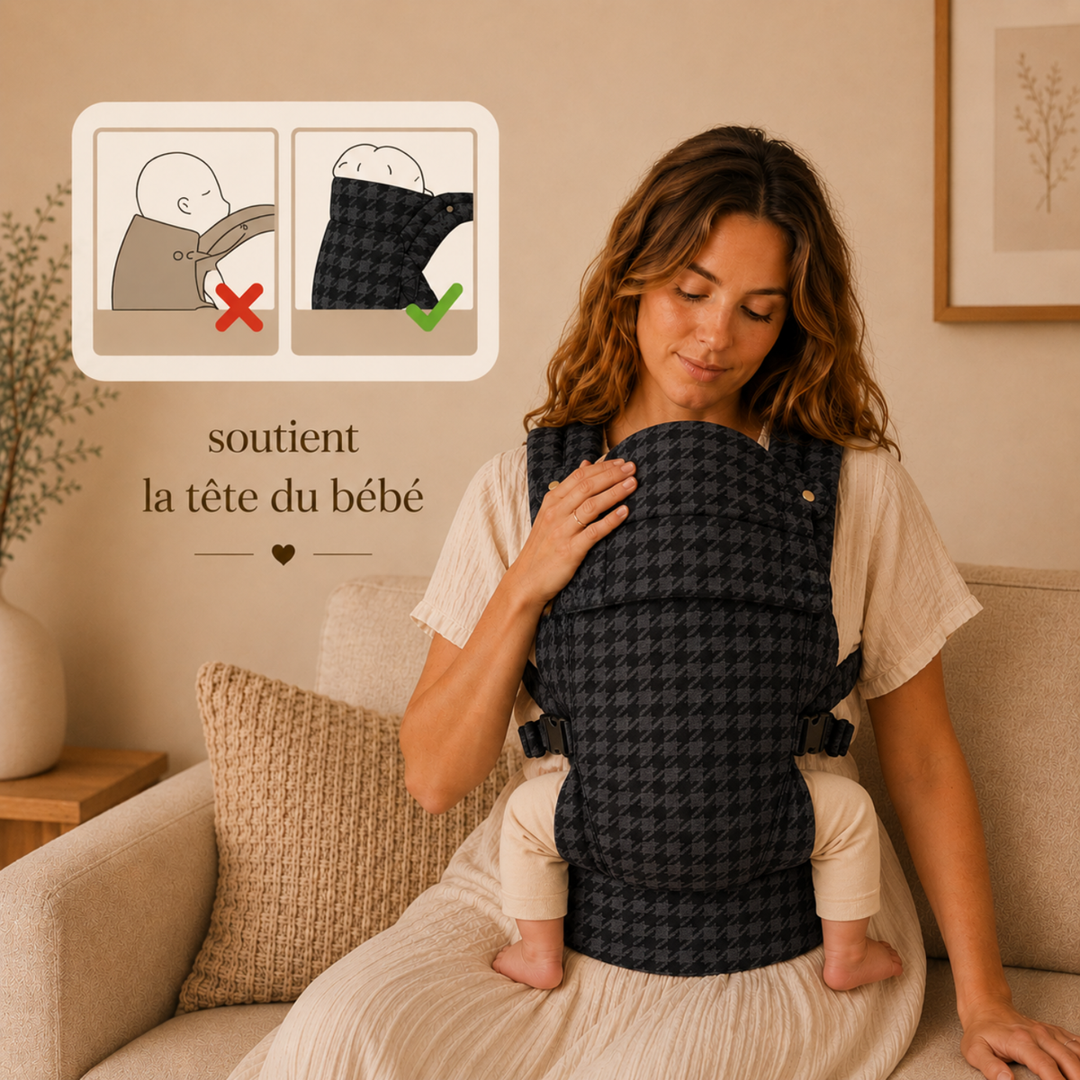 Porte-bébé noir - Doucly Onyx