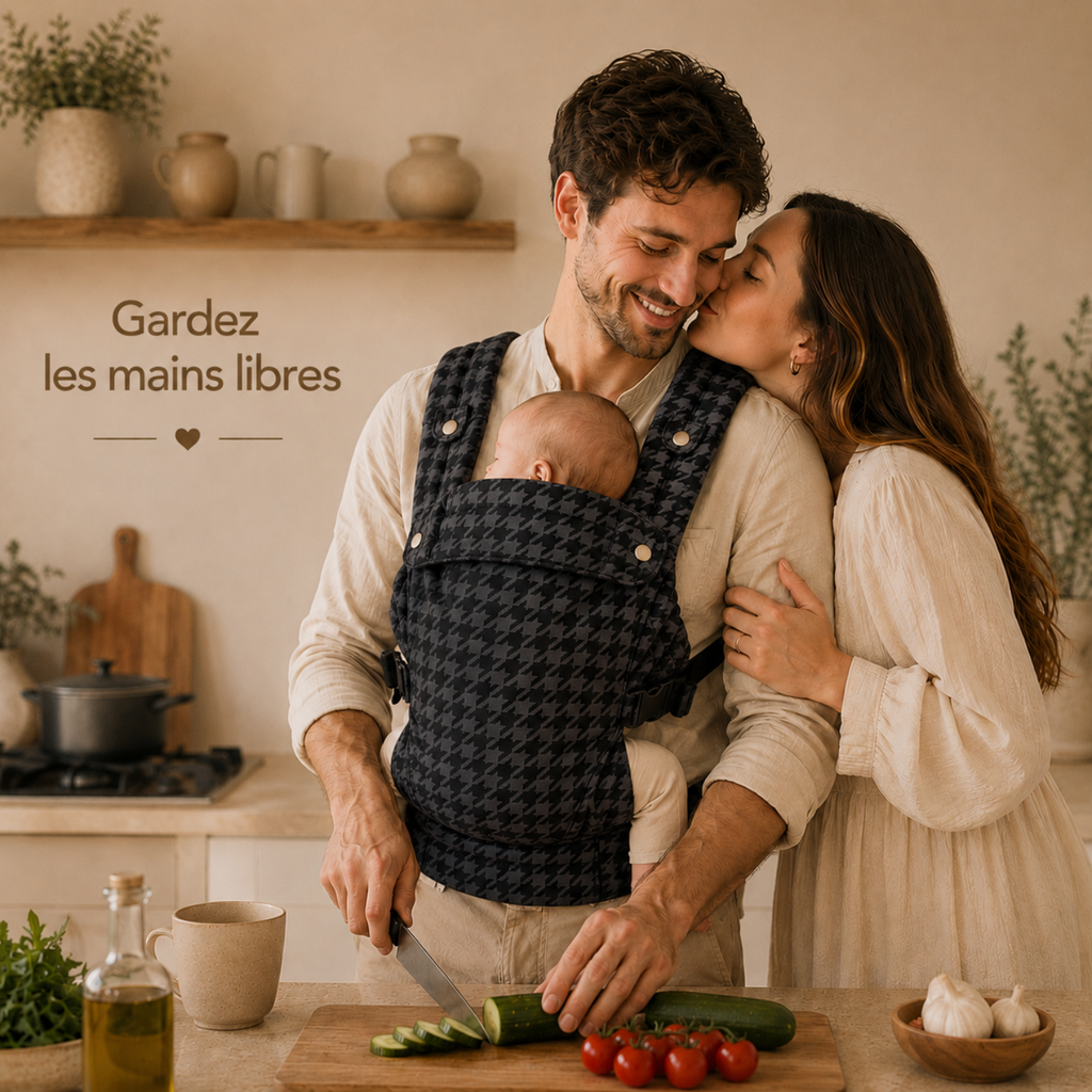 Porte-bébé noir signature - Doucly Eclipse