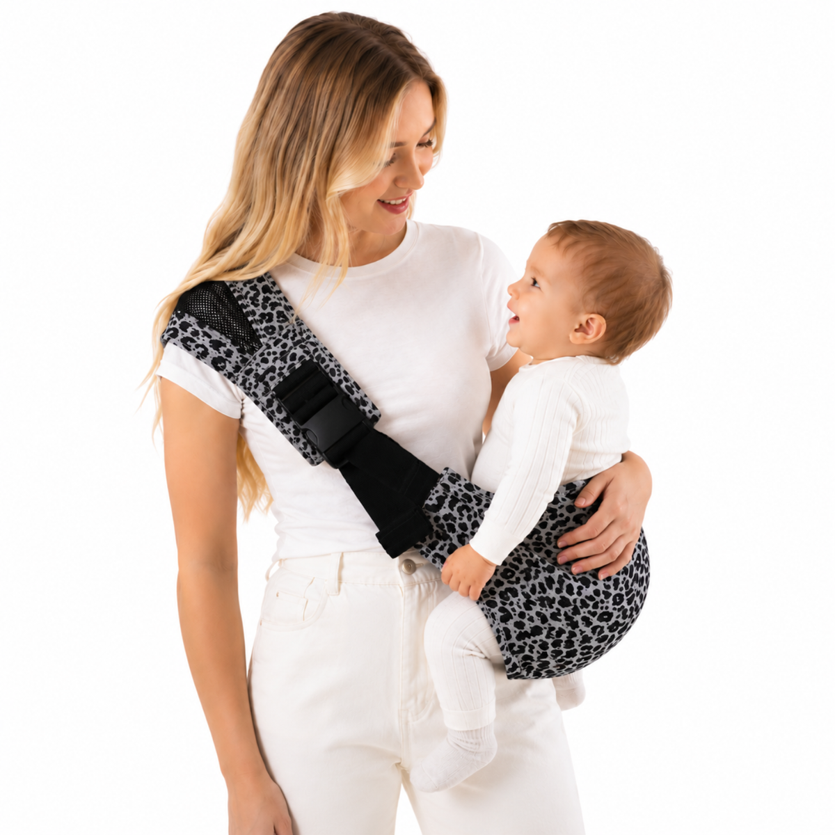 Porte-bébé léopard gris – Doucly Storm