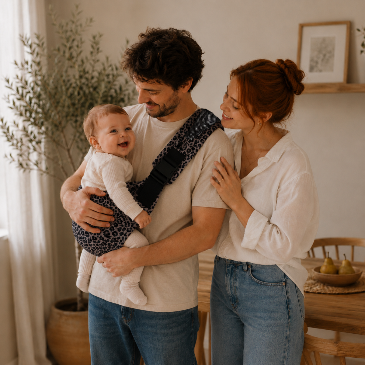 Porte-bébé léopard gris – Doucly Storm