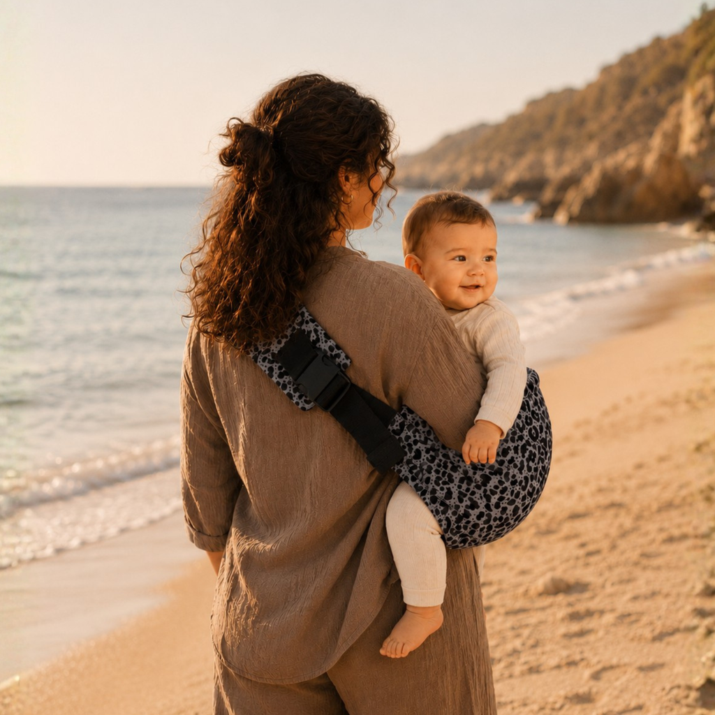 Porte-bébé léopard gris – Doucly Storm